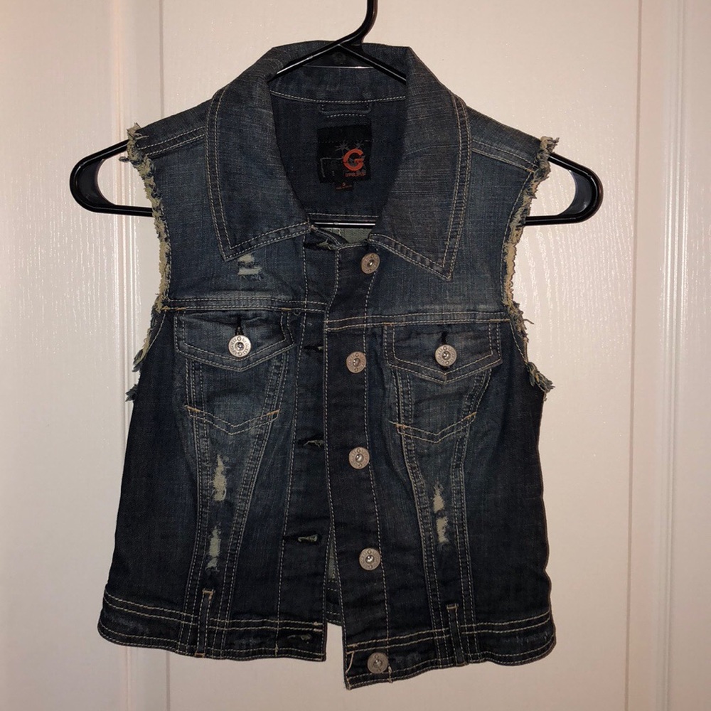 G by Guess Jean jacket vest